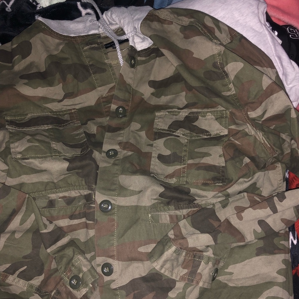 New look Camo hooded jacket